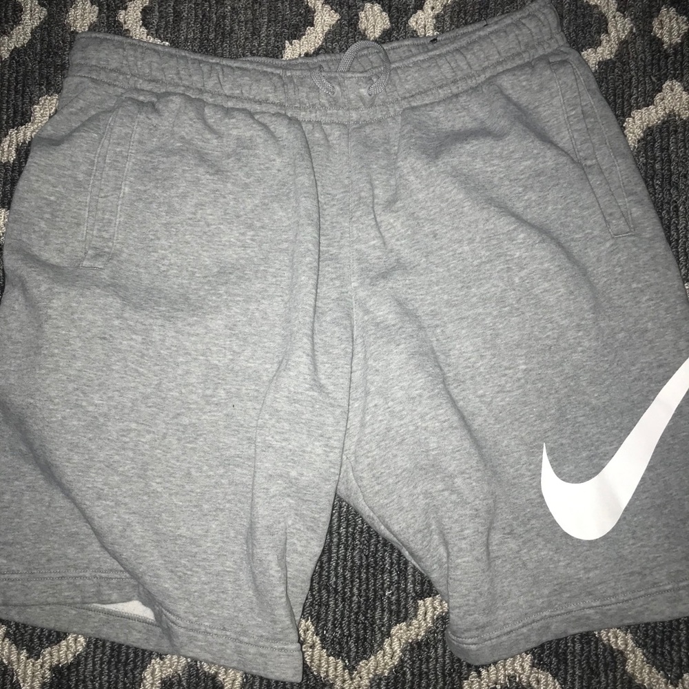 Gray Nike fleece shorts